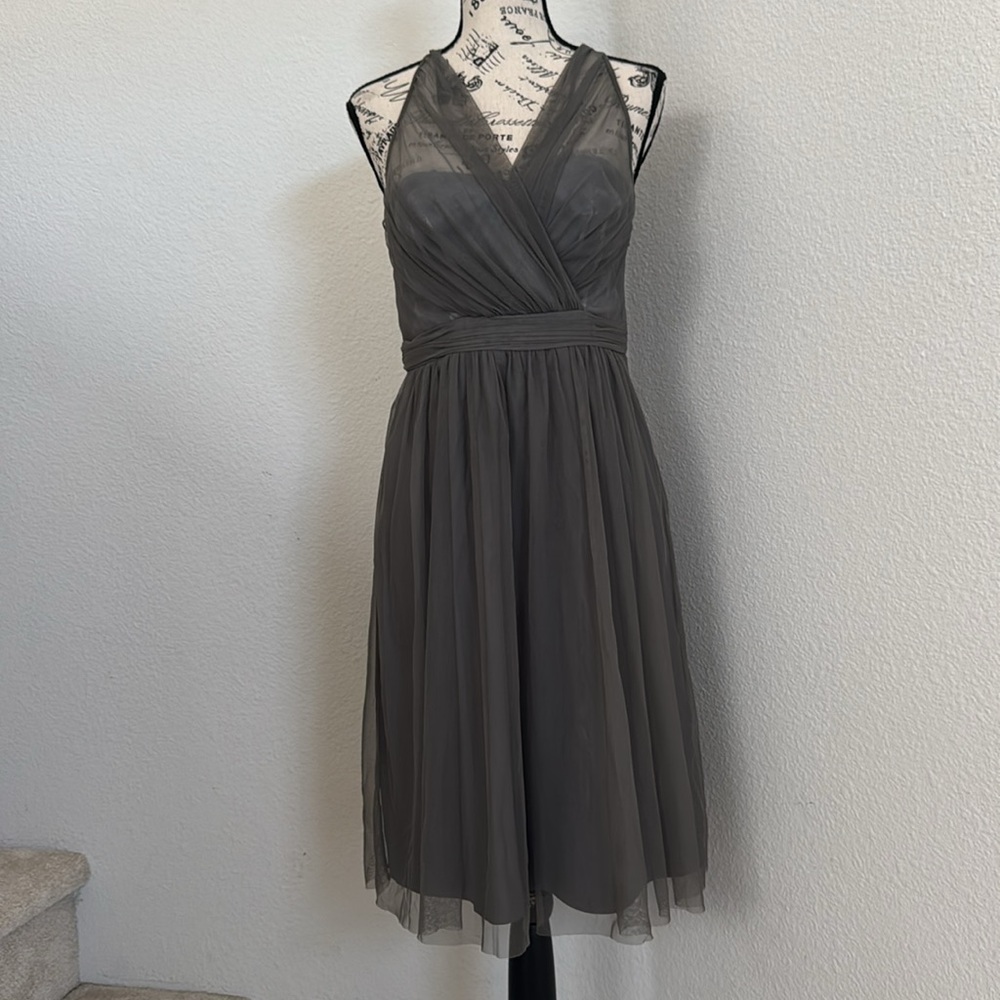 hiherto Gray Mesh Dress 👗 4
